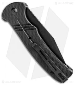 CIVIVI Cogent Button Lock Flipper Knife Black G-10 (3.5" Black Serr) C20038E-1 -Civivi Knives Shop CIVIVI Cogent Button Lock Fipper Black G 10 Black Serr C20038E 1 BHQ 137747 jr side