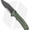 CIVIVI Cogent Button Lock Knife Green Micarta (3.5" Black Serr) C20038E-4