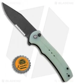 CIVIVI Cogent Button Lock Knife Natural Jade G-10 (3.5" Black Serr) C20038E-3 -Civivi Knives Shop CIVIVI Cogent Button Lock Fipper Jade G 10 Black Serr C20038E 3 BHQ 137739 jr bottlecap