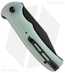 CIVIVI Cogent Button Lock Knife Natural Jade G-10 (3.5" Black Serr) C20038E-3 -Civivi Knives Shop CIVIVI Cogent Button Lock Fipper Jade G 10 Black Serr C20038E 3 BHQ 137739 jr side
