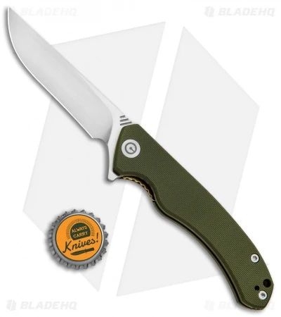 CIVIVI Courser Flipper Liner Lock Knife OD Green G-10 (3.4" Satin) C804A 4 CIVIVI Courser Flipper Liner Lock Knife OD Green G-10 (3.4" Satin) C804A - Image 4
