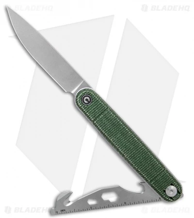 CIVIVI Crit Liner Lock Knife Multi-Tool Green Micarta (3.2" SW) 1 CIVIVI Crit Liner Lock Knife Multi-Tool Green Micarta (3.2" SW)