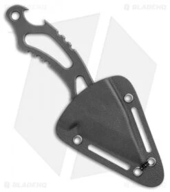 CIVIVI De Santis Kiri-EDC Fixed Blade Neck Knife (1.8" Black Stonewash) C2001B -Civivi Knives Shop CIVIVI De Santis Kiri EDC Neck Knife Black SW C2001B BHQ 109006 jr sheath