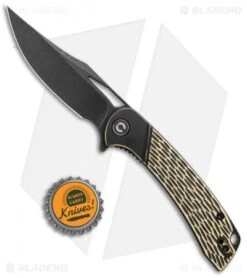 CIVIVI Dogma Liner Lock Knife Brass (3.5" Black Stonewash) C2005E -Civivi Knives Shop CIVIVI Dogma LL Brass Black SW BHQ 113203 jr bottlecap