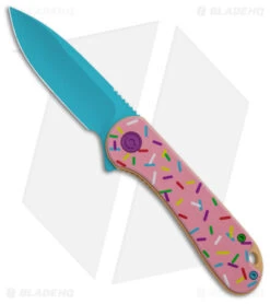 CIVIVI Elementum Dessert Warrior Exclusive Knife Pink G-10 (2.9" Blue D2) Donut