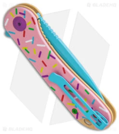 CIVIVI Elementum Dessert Warrior Exclusive Knife Pink G-10 (2.9" Blue D2) Donut -Civivi Knives Shop CIVIVI Elementum Dessert Warrior LL Pink G 10 Blue BHQ 148967 jr side