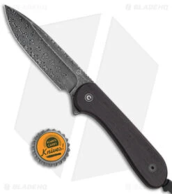 CIVIVI Elementum Fixed Blade Knife Flat Black Ebony (4" Damascus) C2105-DS1 -Civivi Knives Shop CIVIVI Elementum Fixed Blade Flat Black Ebony Damascus BHQ 144188 jr bottlecap