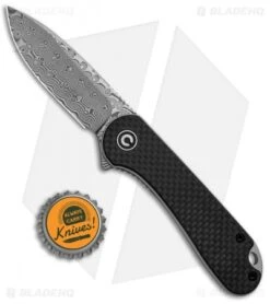 CIVIVI Elementum Liner Lock Knife Black G-10/Carbon Fiber (2.9" Damascus) C907DS 7 CIVIVI Elementum Liner Lock Knife Black G-10/Carbon Fiber (2.9" Damascus) C907DS -Civivi Knives Shop CIVIVI Elementum LL Black G 10 CF Damascus C907DS BHQ 101621 jr bottlecap