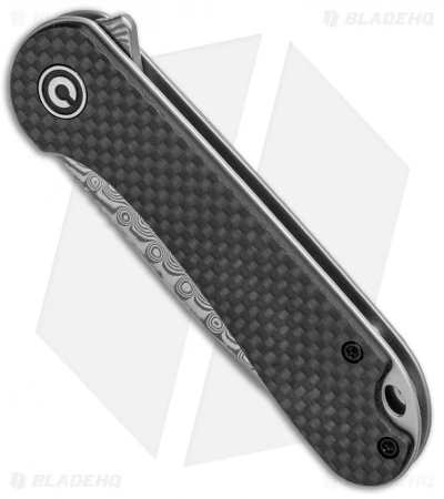 CIVIVI Elementum Liner Lock Knife Black G-10/Carbon Fiber (2.9" Damascus) C907DS 2 CIVIVI Elementum Liner Lock Knife Black G-10/Carbon Fiber (2.9" Damascus) C907DS - Image 2