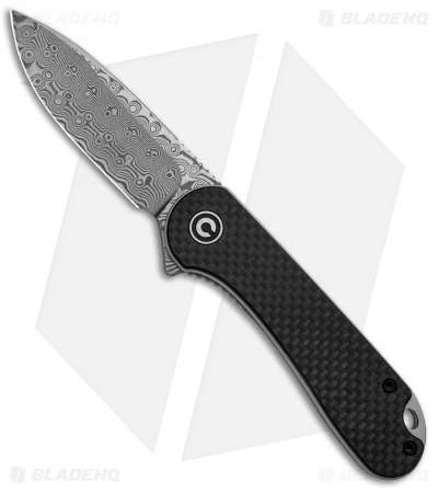 CIVIVI Elementum Liner Lock Knife Black G-10/Carbon Fiber (2.9" Damascus) C907DS 1 CIVIVI Elementum Liner Lock Knife Black G-10/Carbon Fiber (2.9" Damascus) C907DS