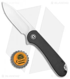 CIVIVI Elementum Liner Lock Knife Black G-10 (2.9" Satin D2) C907A -Civivi Knives Shop CIVIVI Elementum LL Black G 10 Satin C907A BHQ 99828 jr bottlecap