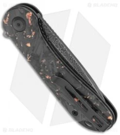 CIVIVI Elementum Liner Lock Knife Copper Shred Carbon Fiber (2.9" Damascus) 6 CIVIVI Elementum Liner Lock Knife Copper Shred Carbon Fiber (2.9" Damascus) -Civivi Knives Shop CIVIVI Elementum LL Copper Shred CF Damascus C907C DS3 BHQ 135068 jr side