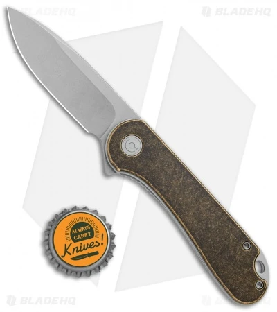 CIVIVI Elementum Liner Lock Knife Brass (2.9" Stonewash) 4 CIVIVI Elementum Liner Lock Knife Brass (2.9" Stonewash) - Image 4