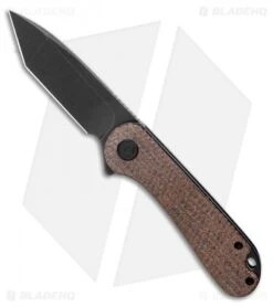 CIVIVI Elementum Tanto Liner Lock Dark Brown Micarta (2.9" Black D2) C907T-C