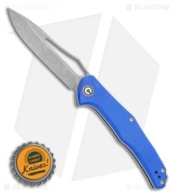 CIVIVI Fracture Drop Point Slip Joint Knife Blue G-10 (3.5" BB/SW) C2009D -Civivi Knives Shop CIVIVI Fracture Slip Joint Knife Blue G 10 3.5in Stonewash Drop Point C2009D BHQ 114173 LS Bottlecap