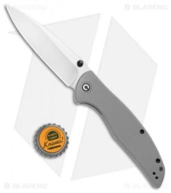 CIVIVI Governor Liner Lock Knife Gray G-10 (3.86" Satin D2) C911A -Civivi Knives Shop CIVIVI Governer LL Gray G 10 Satin C911A BHQ 103140 jr bottlecap