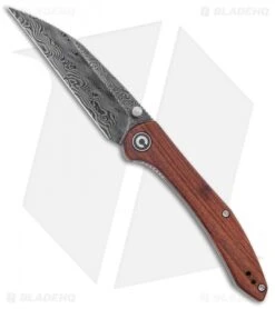 CIVIVI Hadros Liner Lock Knife Cuibourtia Wood (3.35" Damascus) C20004-DS1