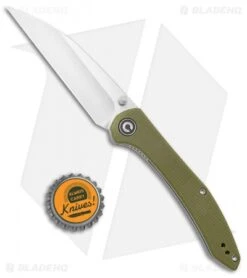 CIVIVI Hadros Liner Lock Knife Olive Micarta (3.35" Satin) C20004-3 -Civivi Knives Shop CIVIVI Hadros LL Olive Micarta Satin BHQ 134073 jr bottlecap