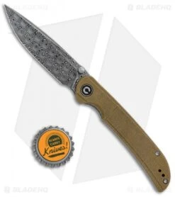 CIVIVI Imperium Liner Lock Knife Olive Micarta (3.5" Damascus) C2107DS-2 -Civivi Knives Shop CIVIVI Imperium LL Olive Micarta Damascus C2107DS 2 BHQ 123533 jr bottlecap