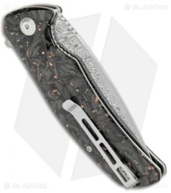 CIVIVI Incite Liner Lock Knife Copper Foil/Clear Resin (3.7" Damascus) C908DS-2 -Civivi Knives Shop CIVIVI Incite LL Copper Foil Clear Resin Damascus C908DS 2 BHQ 104244 jr side 1