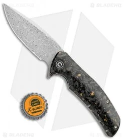 CIVIVI Incite Liner Lock Knife Gold Foil/Clear Resin (3.7" Damascus) C908DS-1 -Civivi Knives Shop CIVIVI Incite LL Gold Foil Clear Resin Damascus C908DS 1 BHQ 104243 jr1 bottlecap