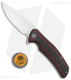 CIVIVI Incite Liner Lock Knife Red G-10/Carbon Fiber (3.7" Satin) C908C -Civivi Knives Shop CIVIVI Incite LL Red G 10 CF Satin C908C BHQ 100866 jr bottlecap
