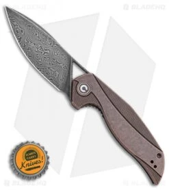 CIVIVI Isham Anthropos Flipper Black Stonewashed Copper (3.25" Black Damascus) -Civivi Knives Shop CIVIVI Isham Anthropos Flipper Black Stonewashed Copper H 3.25 Black Damascus C903DS 3 BHQ 115289 LS Bottlecap