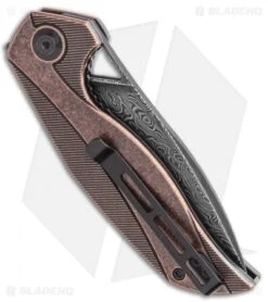 CIVIVI Isham Anthropos Flipper Black Stonewashed Copper (3.25" Black Damascus) -Civivi Knives Shop CIVIVI Isham Anthropos Flipper Black Stonewashed Copper H 3.25 Black Damascus C903DS 3 BHQ 115289 LS Side