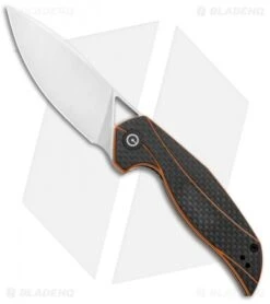 CIVIVI Isham Anthropos Flipper Knife Orange/Carbon Fiber (3.25" Satin) C903A
