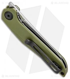 CIVIVI Isham Mckenna Liner Lock Knife Green G-10 (2.875 Satin) C905B -Civivi Knives Shop CIVIVI Isham Mckenna LL Green G 10 Satin C905B BHQ 97967 jr side