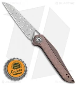 CIVIVI Isham Mckenna Liner Lock Knife Black SW Copper (2.9" Damascus) C905DS-2 -Civivi Knives Shop CIVIVI Isham Mckenna Liner Lock Knife Copper 2.875 Damascus C905DS 2 BHQ 114180 LS Bottlecap