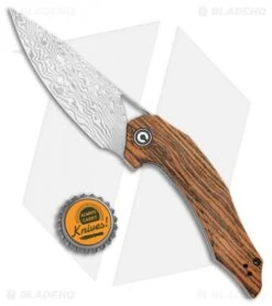 CIVIVI Isham Plethiros Flipper Knife Sandalwood (3.45" Damascus) C904DS-2 -Civivi Knives Shop CIVIVI Isham Plethiros Sandalwood Damascus C904DS 2 BHQ 109014 jr bottlecap