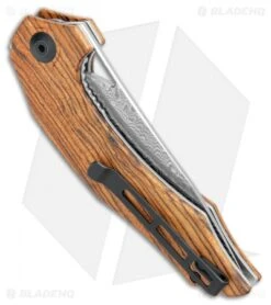 CIVIVI Isham Plethiros Flipper Knife Sandalwood (3.45" Damascus) C904DS-2 -Civivi Knives Shop CIVIVI Isham Plethiros Sandalwood Damascus C904DS 2 BHQ 109014 jr side