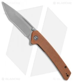 CIVIVI Keen Nadder Tanto Liner Lock Knife Brown Micarta (3.5" SW) C2021B