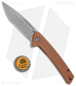 CIVIVI Keen Nadder Tanto Liner Lock Knife Brown Micarta (3.5" SW) C2021B -Civivi Knives Shop CIVIVI Keen Nadder Tanto LL Brown Micarta SW BHQ 118858 jr bottlecap