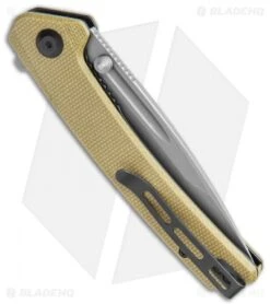 CIVIVI Keen Nadder Tanto Liner Lock Knife Olive Micarta (3.5" SW) C2021C -Civivi Knives Shop CIVIVI Keen Nadder Tanto LL Olive Micarta SW BHQ 118859 jr side