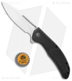 CIVIVI Vexer Flipper Liner Lock Knife Black G-10 (3.96" Satin) -Civivi Knives Shop CIVIVI Lynchpin Flipper LL Black G 10 Satin C915C BHQ 105668 jr bottlecap