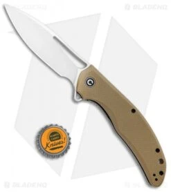 CIVIVI Vexer Flipper Liner Lock Knife Tan G-10 (3.96" Satin) 7 CIVIVI Vexer Flipper Liner Lock Knife Tan G-10 (3.96" Satin) -Civivi Knives Shop CIVIVI Lynchpin Flipper LL Tan G 10 Satin C915B jr bottlecap