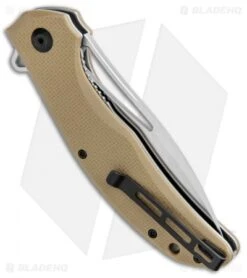 CIVIVI Vexer Flipper Liner Lock Knife Tan G-10 (3.96" Satin) 6 CIVIVI Vexer Flipper Liner Lock Knife Tan G-10 (3.96" Satin) -Civivi Knives Shop CIVIVI Lynchpin Flipper LL Tan G 10 Satin C915B jr side