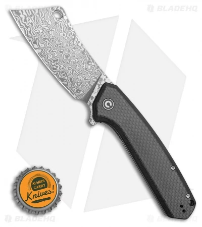 CIVIVI Mastodon Liner Lock Black G-10 / CF (3.8" Damascus) C2012DS-1 4 CIVIVI Mastodon Liner Lock Black G-10 / CF (3.8" Damascus) C2012DS-1 - Image 4