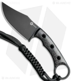 CIVIVI Midwatch Fixed Blade Knife Black Micarta (3.4" Black SW) C20059B-1