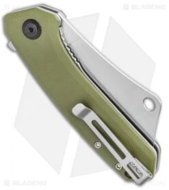 CIVIVI Mini Mastodon Liner Lock Knife OD Green G-10 (3" Stonewash) -Civivi Knives Shop CIVIVI Mini Mastodon Liner Lock Knife OD Green G 10 3 Stonewash C2011A BHQ 115277 LS Side