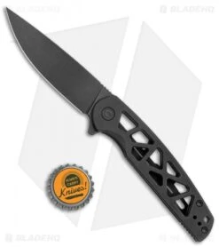 CIVIVI Perf Skeletonized Frame Lock Knife Black Steel (3.1" Black) -Civivi Knives Shop CIVIVI Perf Skeletonized FL Black Steel Black BHQ 120918 jr bottlecap