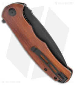 CIVIVI Praxis Flipper Liner Lock Knife Cuibourtia Wood (3.75" Black) C803H -Civivi Knives Shop CIVIVI Praxis Flipper LL Cuibourtia Wood Black BHQ 142944 jr side