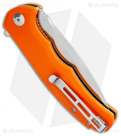 CIVIVI Praxis Flipper Liner Lock Knife Orange G-10 (3.75" Satin) C803D 3 CIVIVI Praxis Flipper Liner Lock Knife Orange G-10 (3.75" Satin) C803D - Image 3