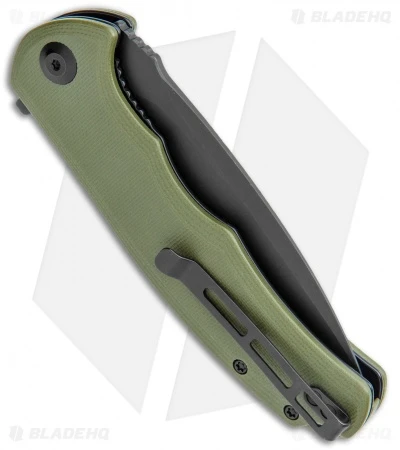 CIVIVI Praxis Flipper Liner Lock Knife OD Green G-10 (3.75" Black) C803F 3 CIVIVI Praxis Flipper Liner Lock Knife OD Green G-10 (3.75" Black) C803F - Image 3