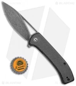 CIVIVI Riffle Liner Lock Knife CF / Black G-10 (3.5" Damascus) C2024DS-1 7 CIVIVI Riffle Liner Lock Knife CF / Black G-10 (3.5" Damascus) C2024DS-1 -Civivi Knives Shop CIVIVI Riffle LL CF Black G 10 Damascus BHQ 120369 jr bottlecap