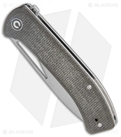 CIVIVI Riffle Liner Lock Knife Dark Green Micarta (3.5" Stonewash) C2024C 2 CIVIVI Riffle Liner Lock Knife Dark Green Micarta (3.5" Stonewash) C2024C - Image 2