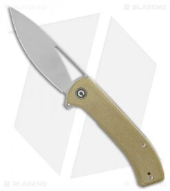 CIVIVI Riffle Liner Lock Knife Olive Micarta (3.5" Stonewash) C2024B