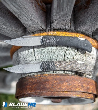 CIVIVI Rustic Gent Lock Back Knife Matrix Micarta/CF (2.97" Damascus) C914DS-2 5 CIVIVI Rustic Gent Lock Back Knife Matrix Micarta/CF (2.97" Damascus) C914DS-2 - Image 5